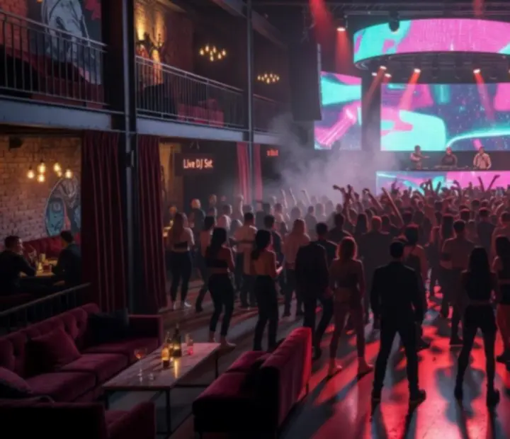 Budapest Night Stage modern koncertterem LED-falakkal
