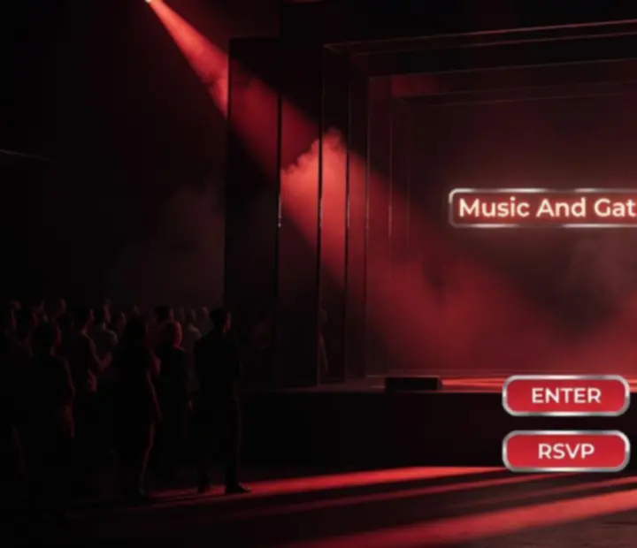 Cinematikus koncertposzter a Music And Gather élőzenei estjeihez