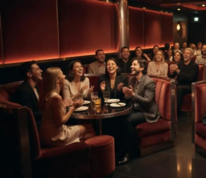 Nevető közönség egy stand-up esten